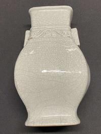 A Chinese "Guan"-type glazed vase, Fang Hu Yongzheng mark and possibly of the period