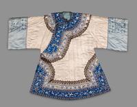A Chinese Pink Ground Quilted and Embroidered Silk Lady's Coat