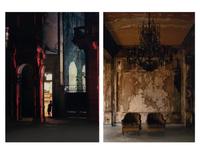 A pair of photographs ( Isabella's Two chairs, 1999; and Woman in Doorway, 1999 )