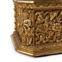 An Italian Baroque Style Carved Giltwood Chest