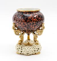A Grainger's Worcester Porcelain Vase Height 5 1/4 inches. — 19TH CENTURY