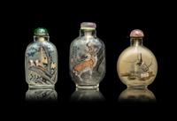 Three Chinese Inside Painted Glass Snuff Bottles