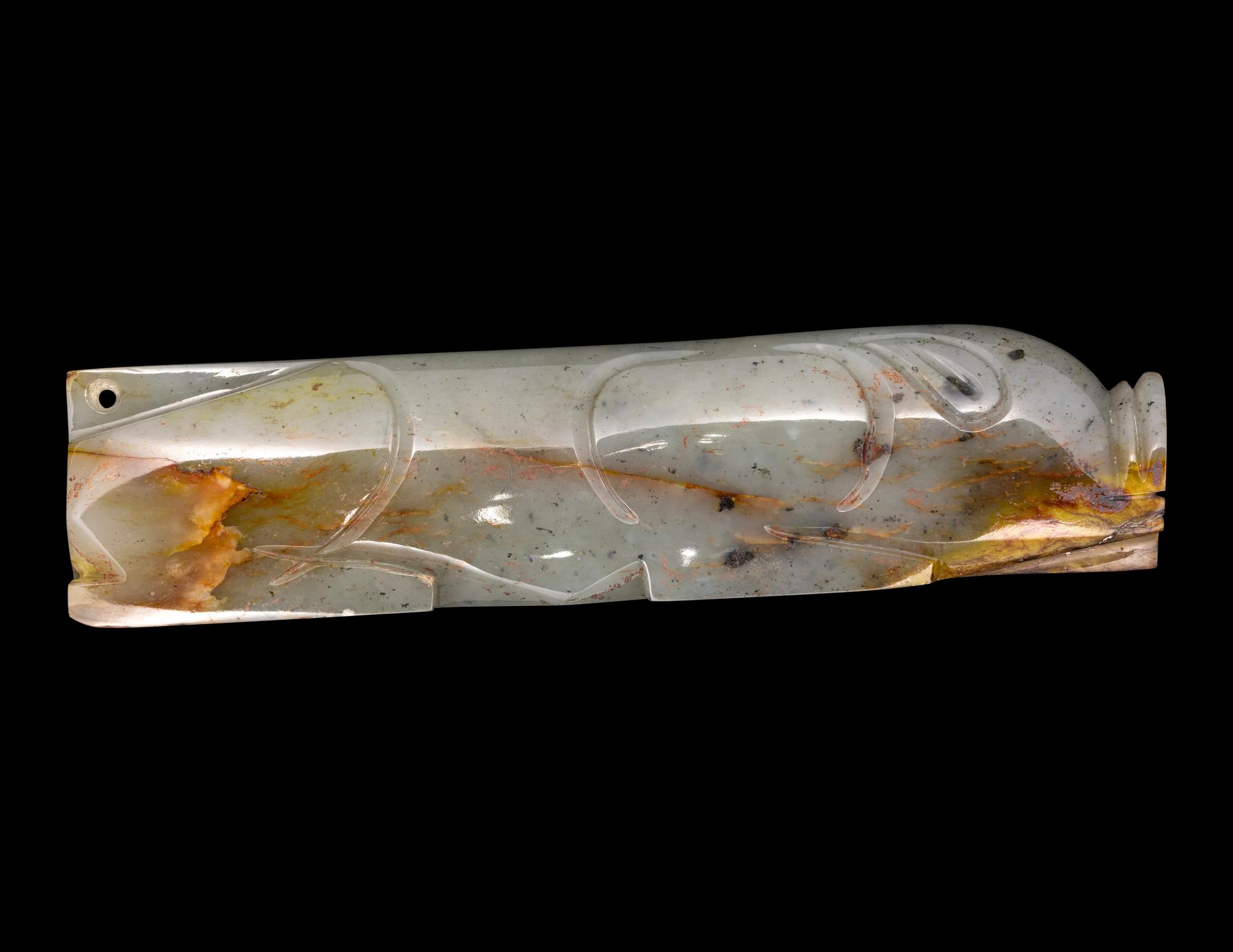 A Large Chinese Celadon Jade Pig