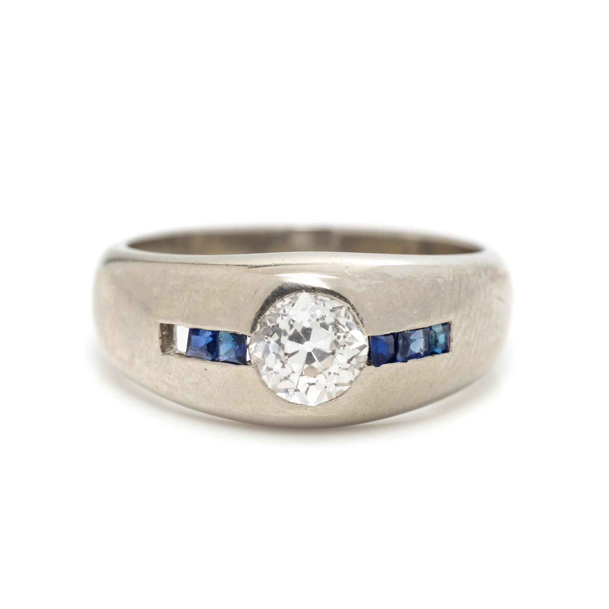 DIAMOND AND SAPPHIRE RING
