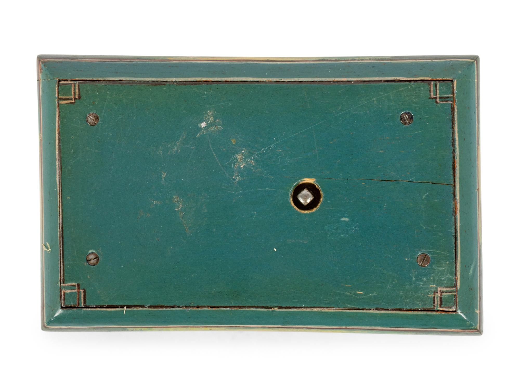 A Polychrome Painted German Singing Bird Box