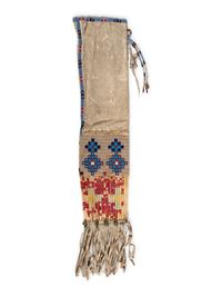 Sioux Beaded Hide Tobacco Bag