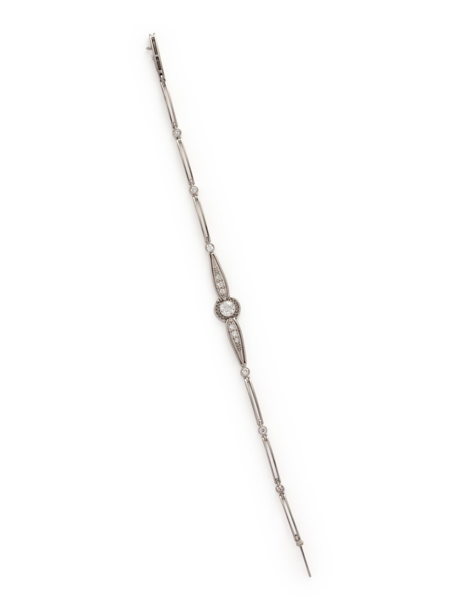 PLATINUM AND DIAMOND BRACELET