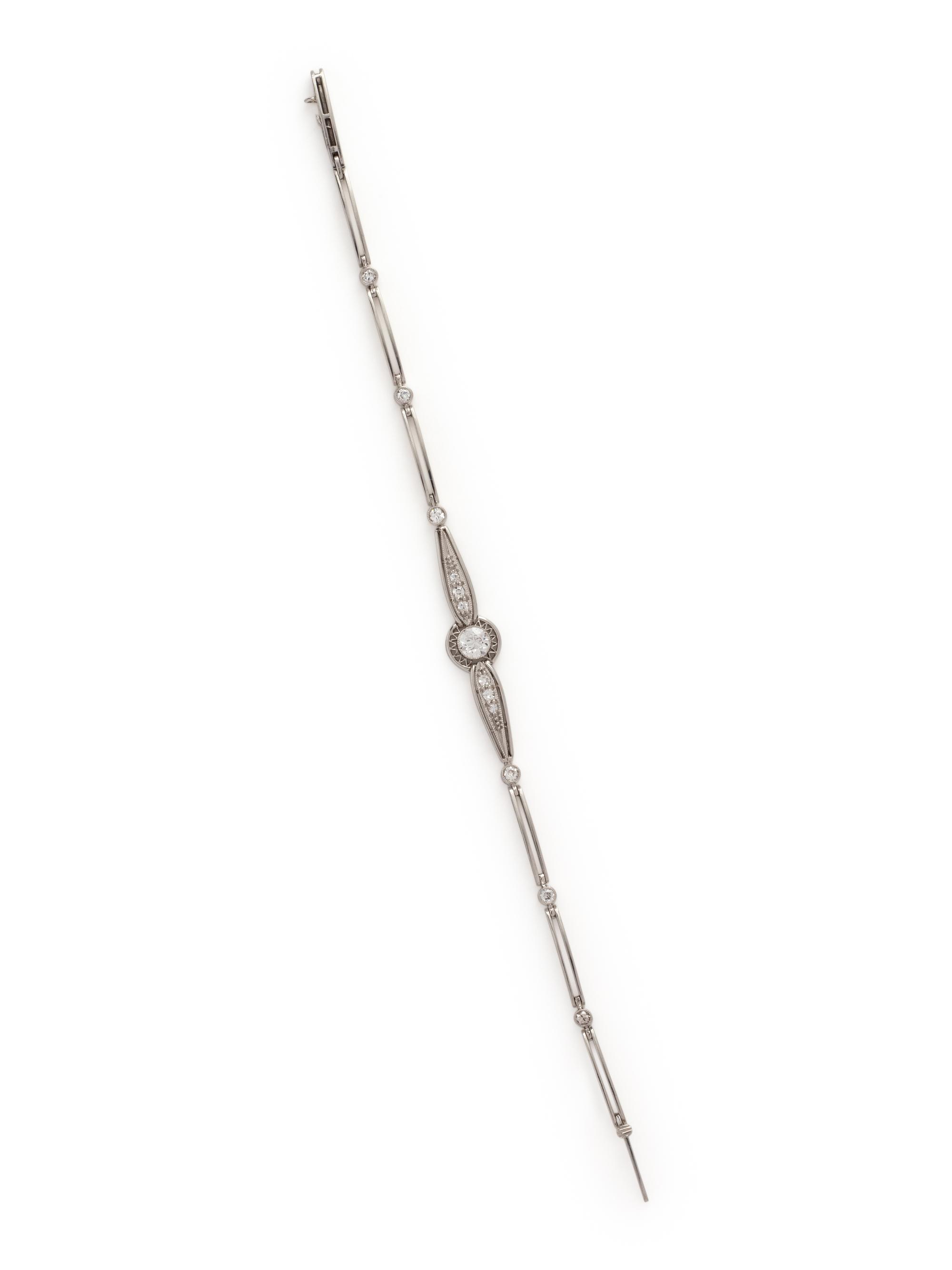 PLATINUM AND DIAMOND BRACELET