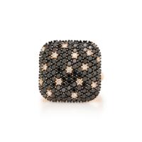 BLACK DIAMOND AND DIAMOND RING