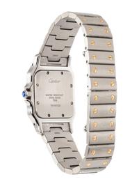 CARTIER, REF. 1566 STAINLESS STEEL AND 18K YELLOW GOLD 'SANTOS GALBÉE' WATCH