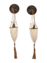 A Pair of Fortuny Cesendello Silk Wall Sconces