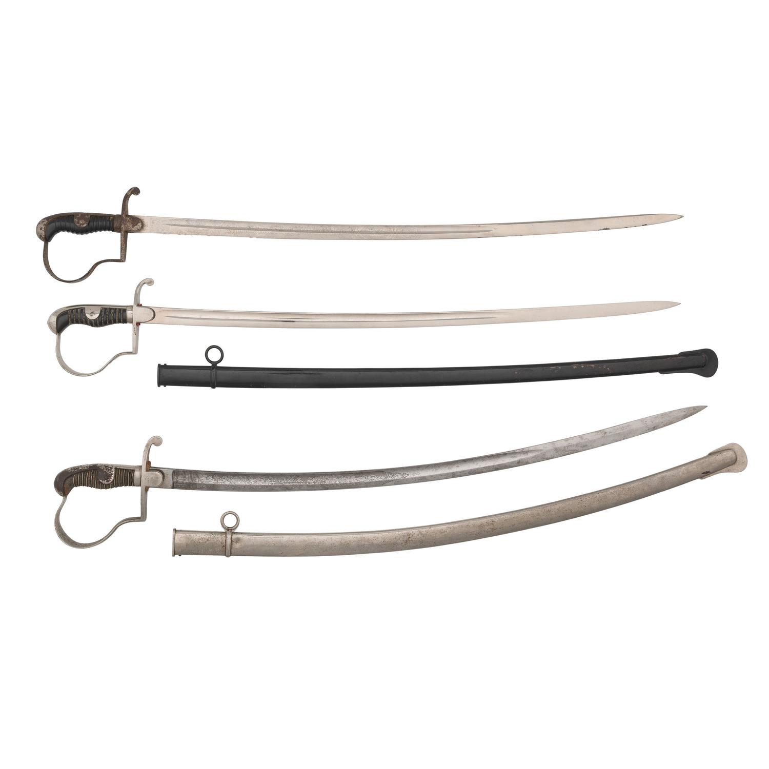 Lot of Three German M1890 Sabers