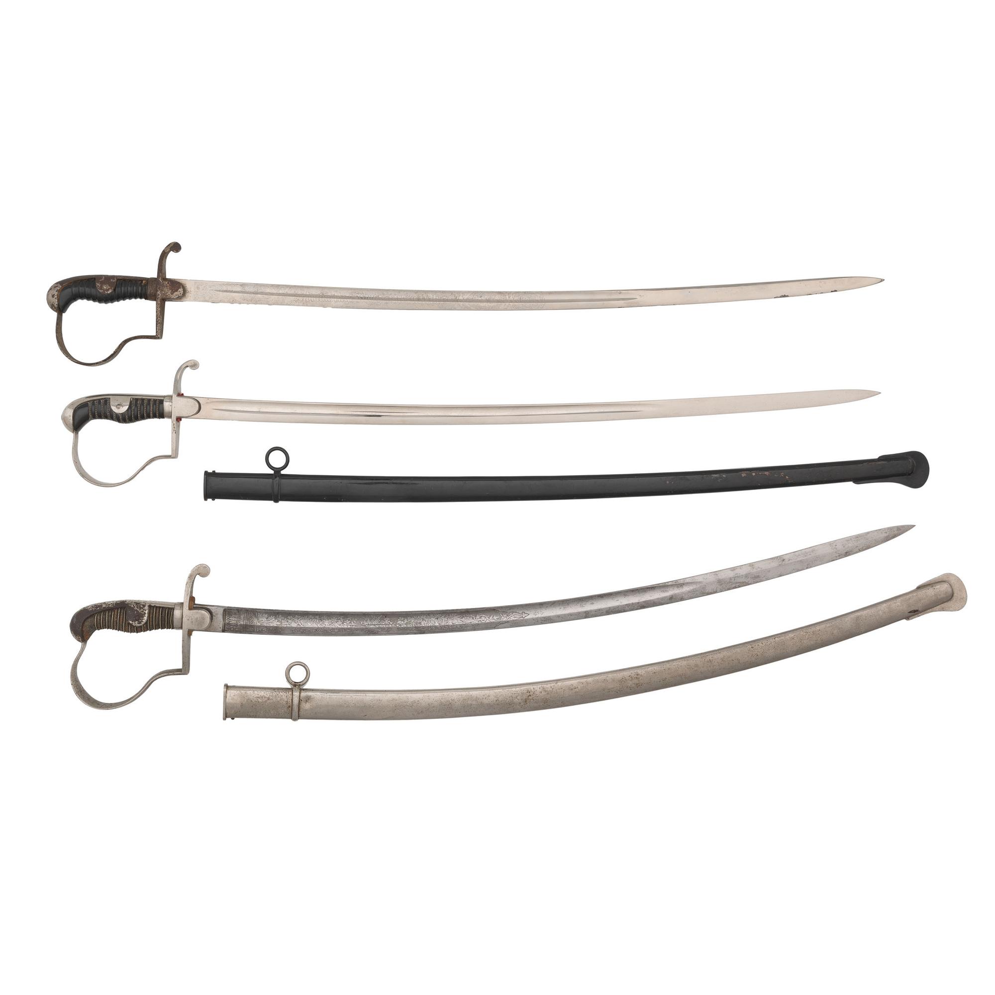 Lot of Three German M1890 Sabers