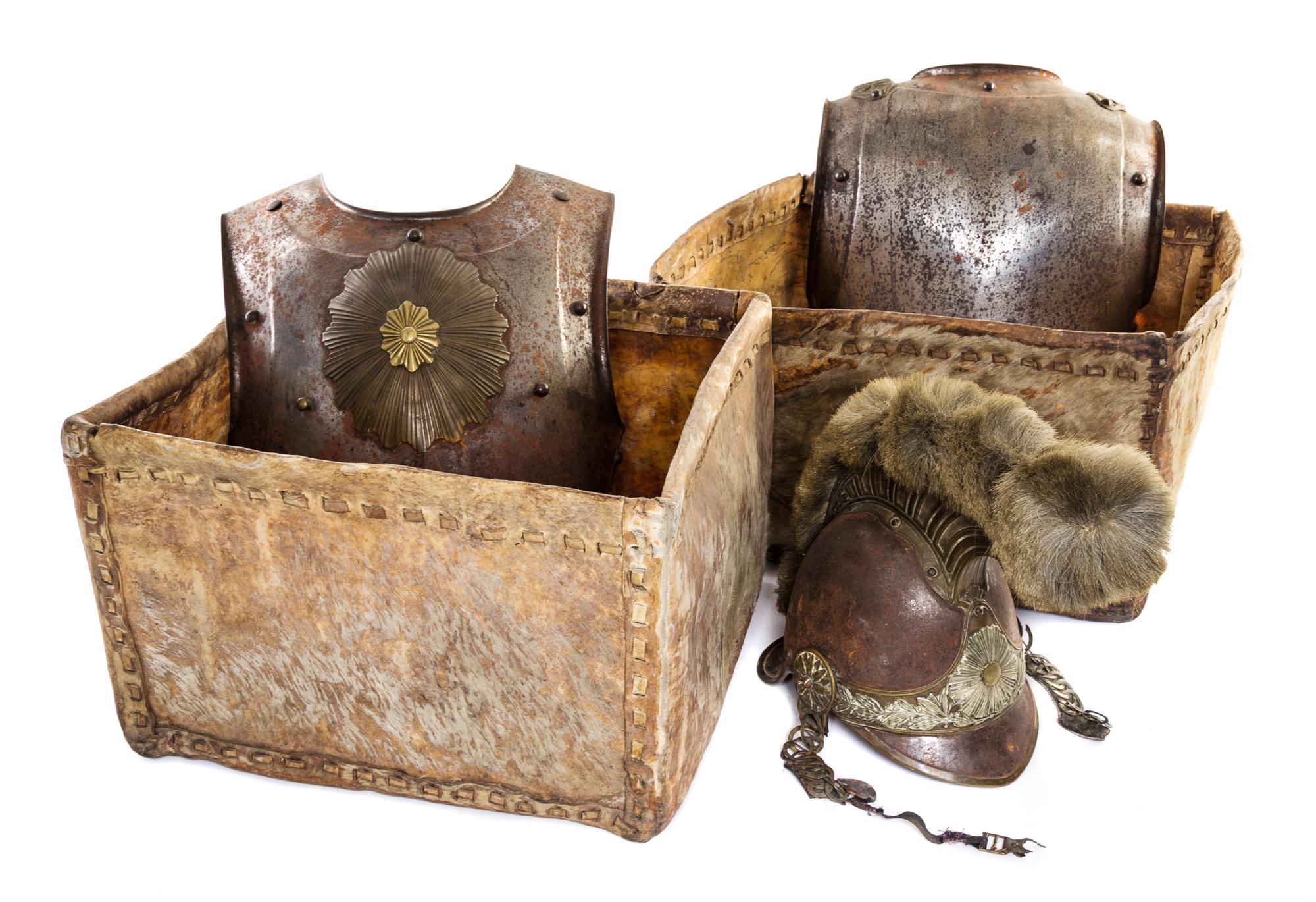 A Suit of Napoleon III Carabinier Parade Armor Height of breast plate 15 1/2 inches.