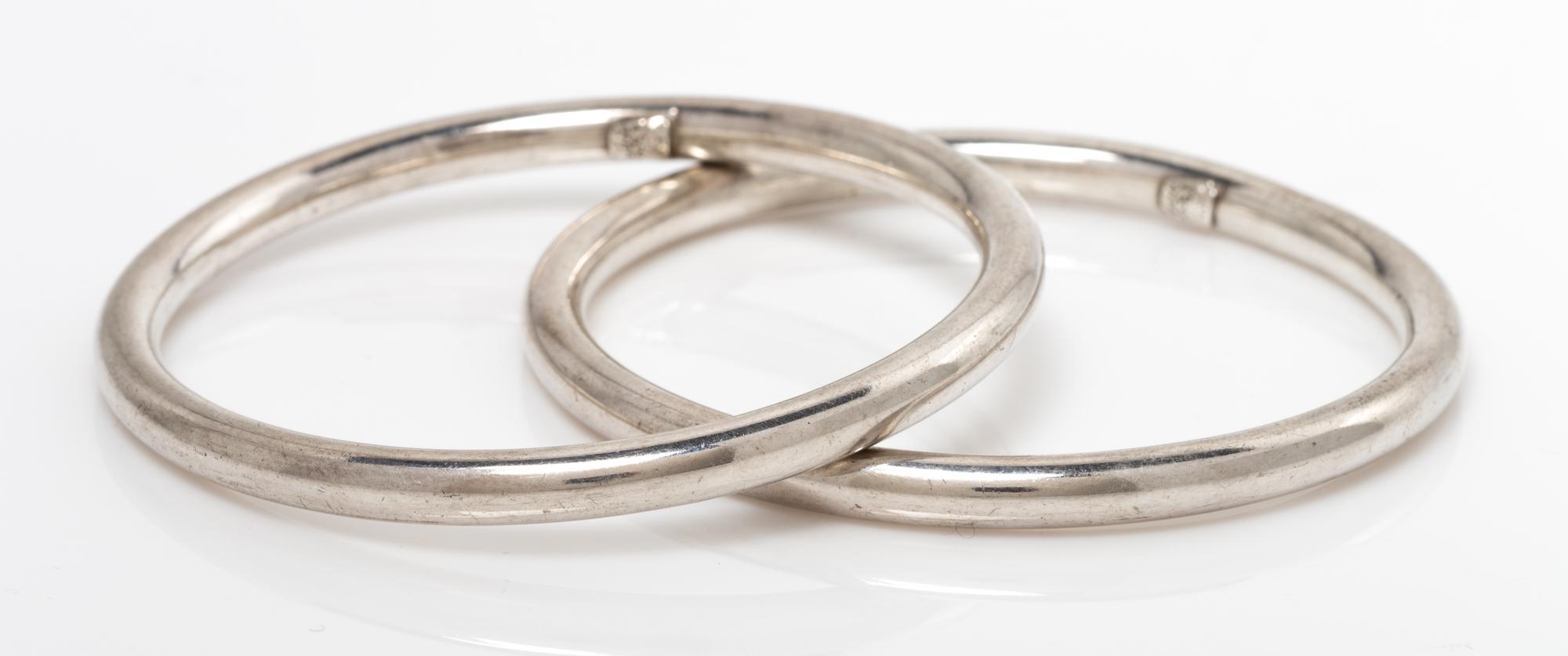 A Pair of 950 Silver Bangles, Taxco, 24.20 dwts.