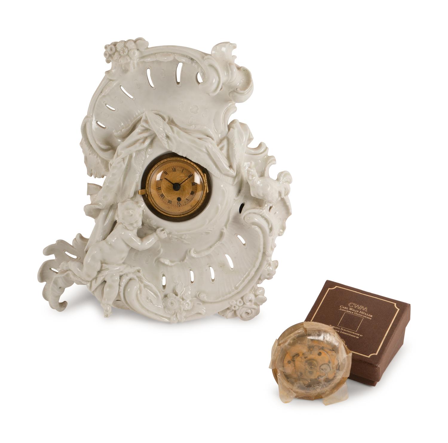 A Nymphenburg Porcelain Clock
