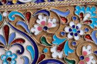 A Russian Silver-Gilt and Enamel Cigarette Case