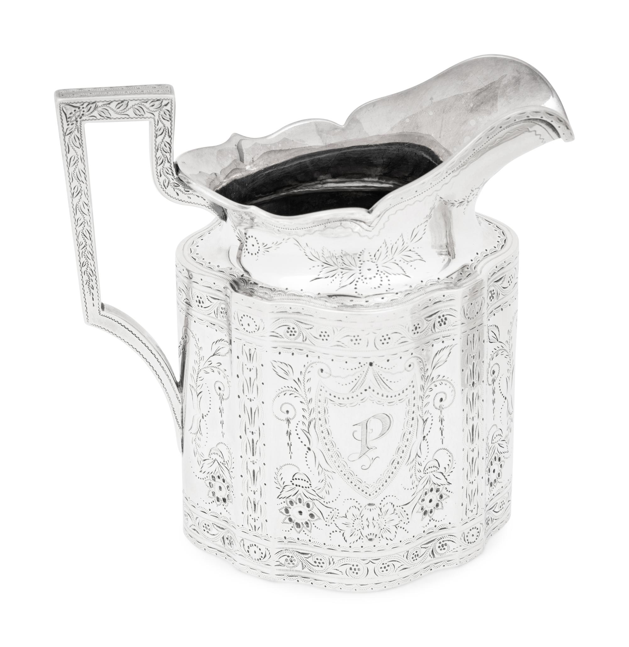 An American Silver Creamer and Sugar Set