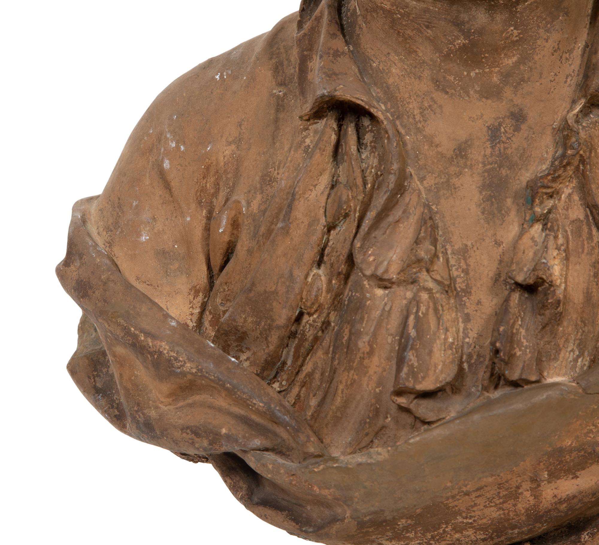 A French Terracotta Bust of a Gentleman