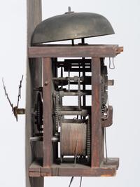 A Chippendale Cherrywood and Tiger Maple Tall Case Clock