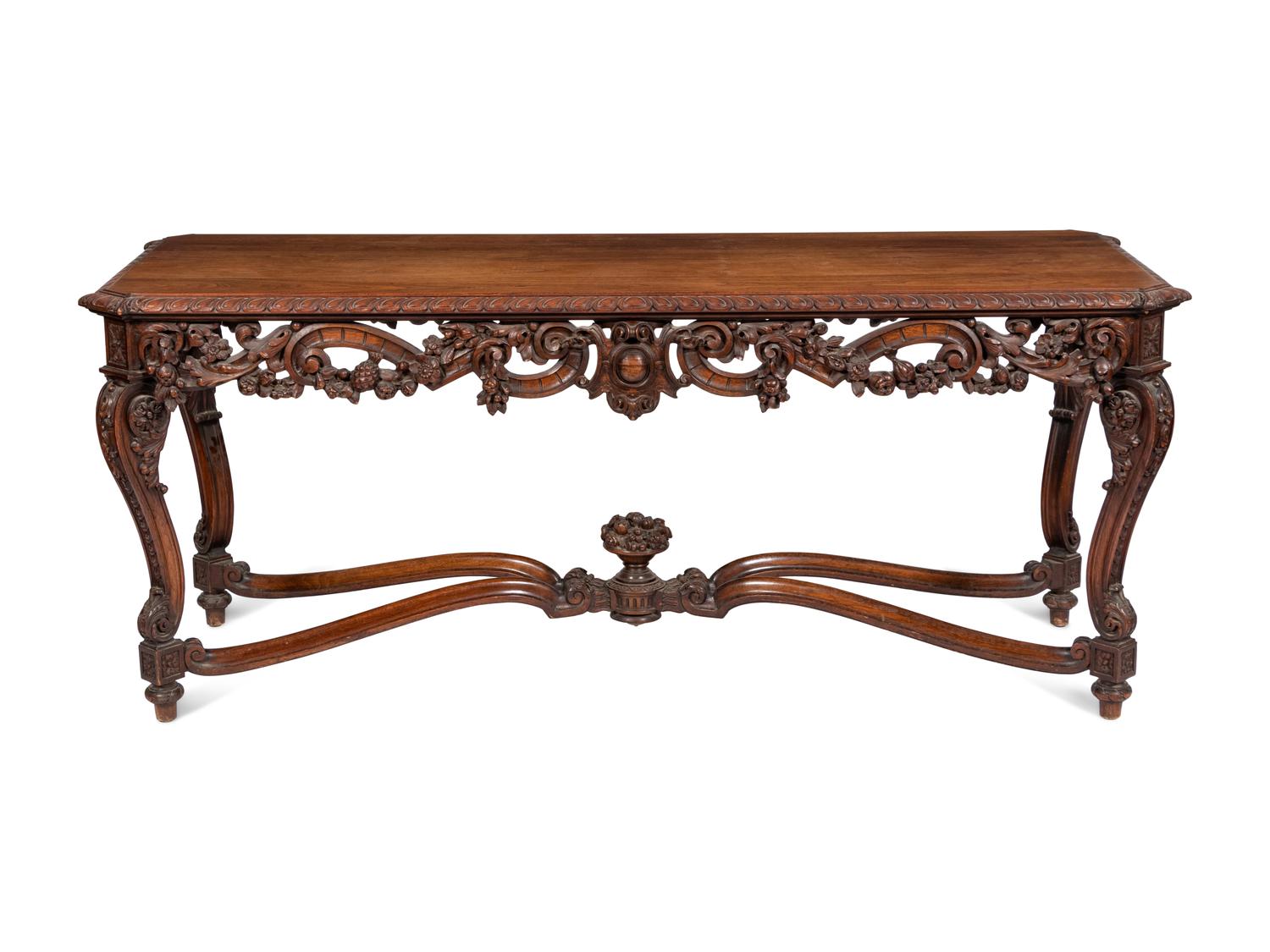 An Italian Carved Walnut Table