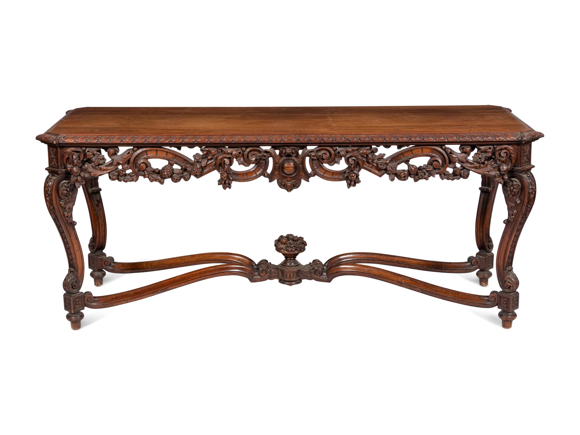 An Italian Carved Walnut Table