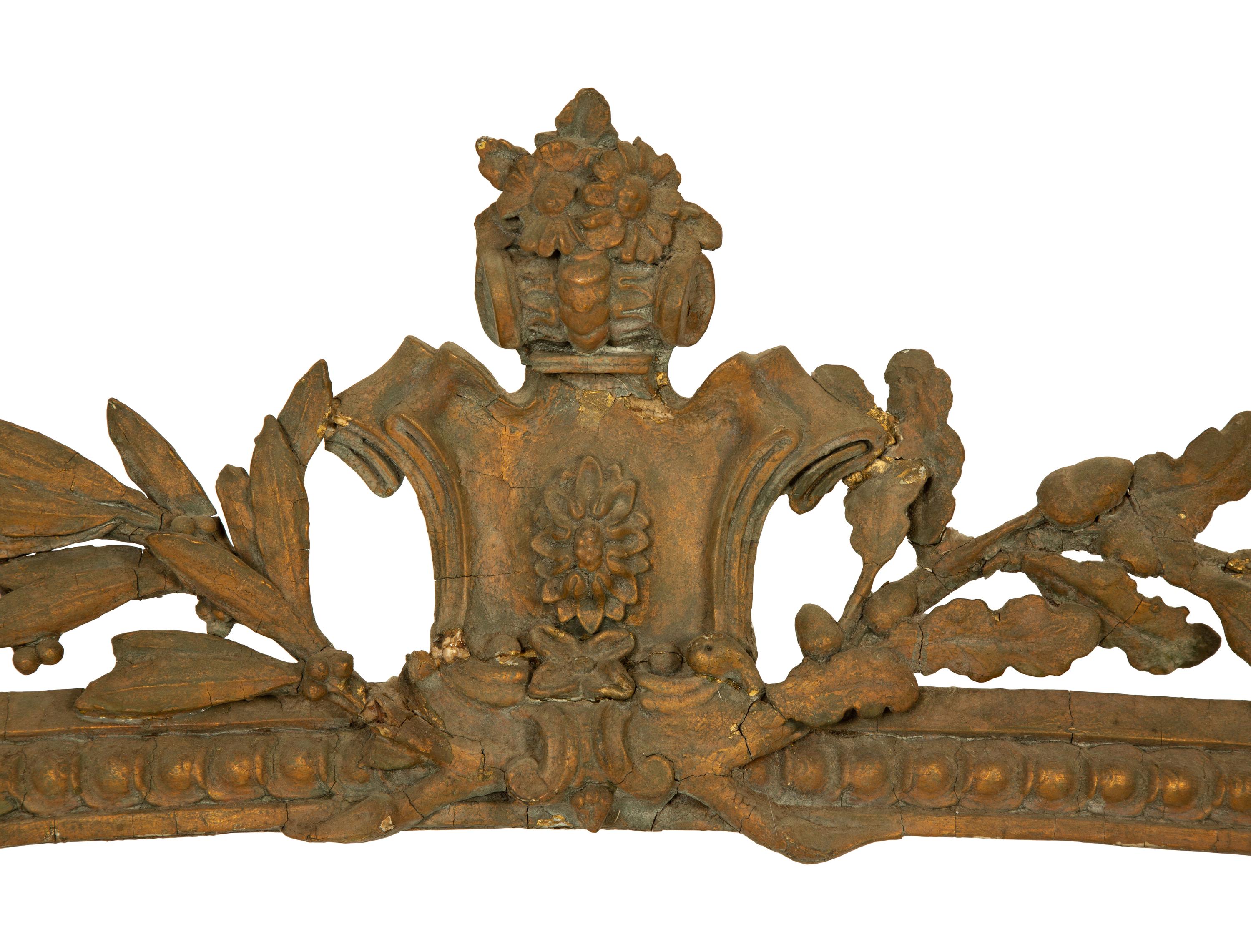 A Louis XV Carved Gilt Wood Serpentine Marble Top Console Table — 18TH/19TH CENTURY
