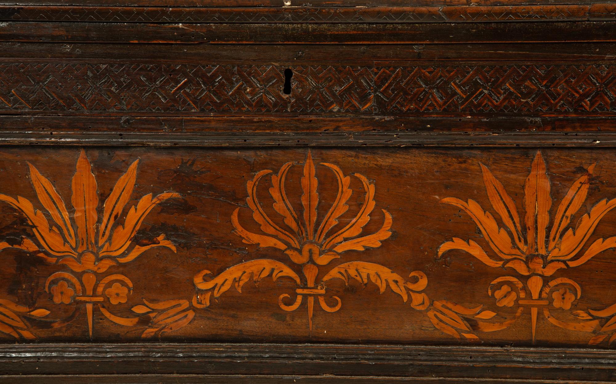 A Continental Marquetry Inlaid Cassone — 16TH CENTURY