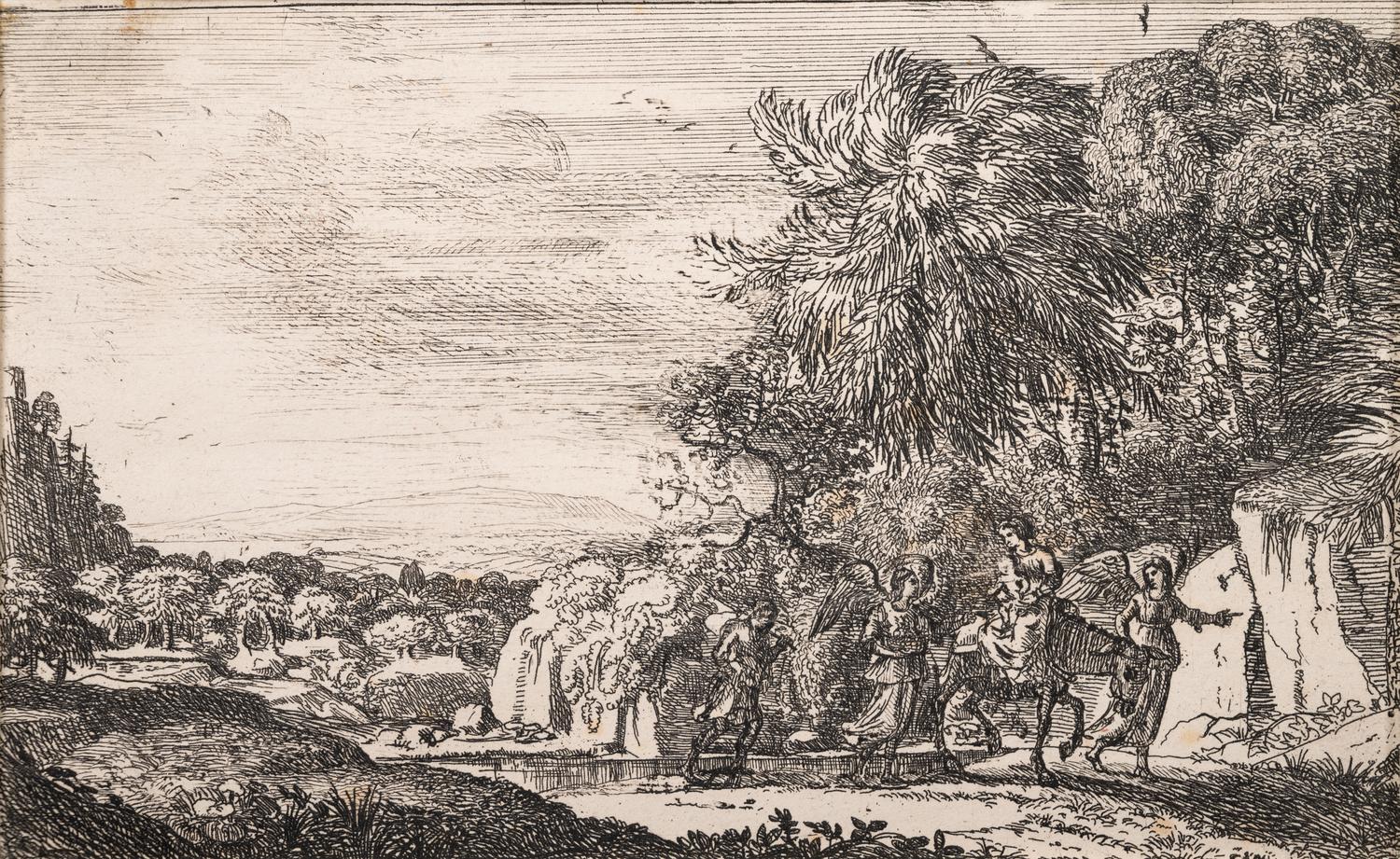 A group of four prints ( Berger et bergere conversant; L'Apparition; Le Fuite en Egypte; Les trois chevres )