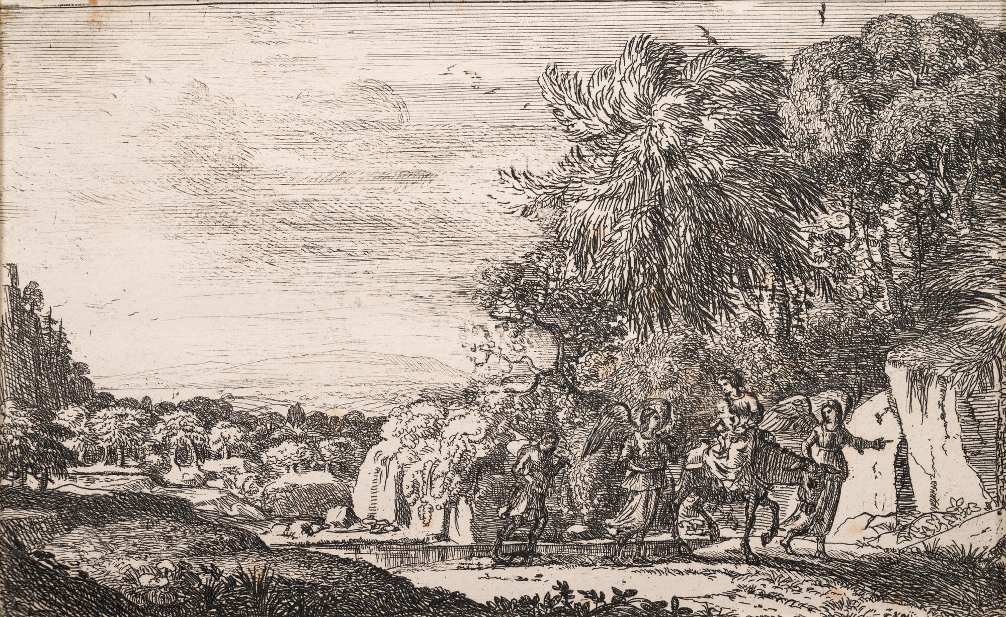 A group of four prints ( Berger et bergere conversant; L'Apparition; Le Fuite en Egypte; Les trois chevres )