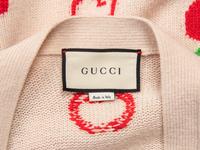 GUCCI, APPLE KNIT WOOL CARDIGAN