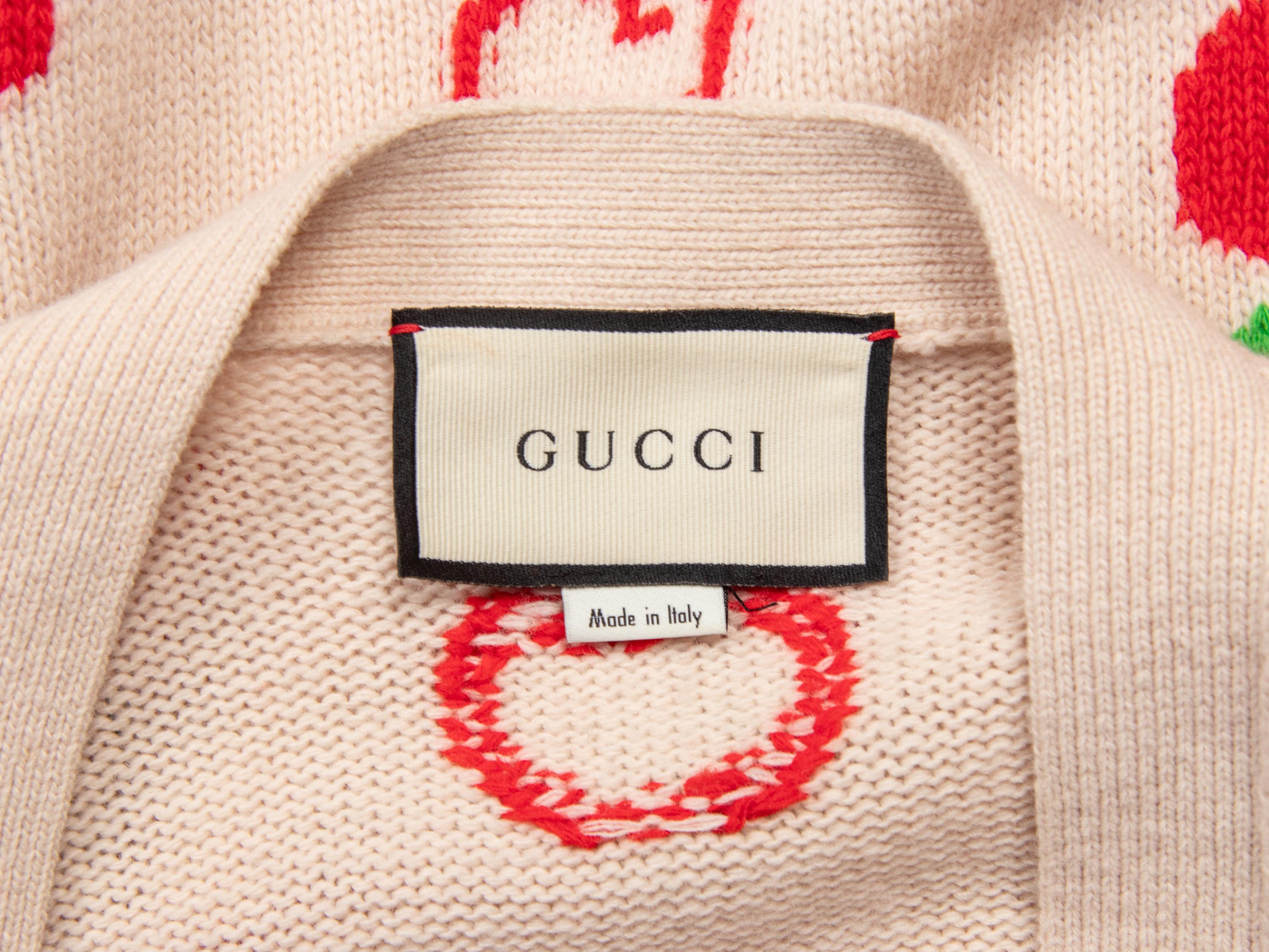 GUCCI, APPLE KNIT WOOL CARDIGAN