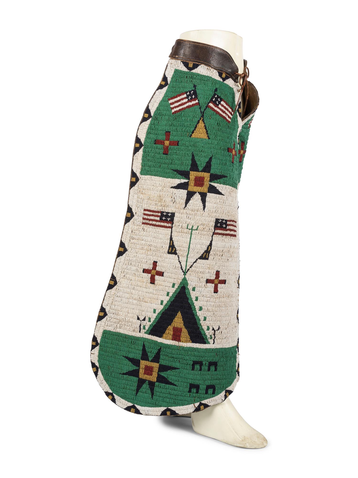 Beaded Hermann Heiser Batwing Chaps, with American Flags