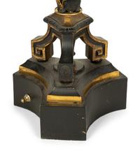 A Pair of Continental Gilt and Patinated Bronze Candelabra Mounted as Lamps — 20TH CENTURY