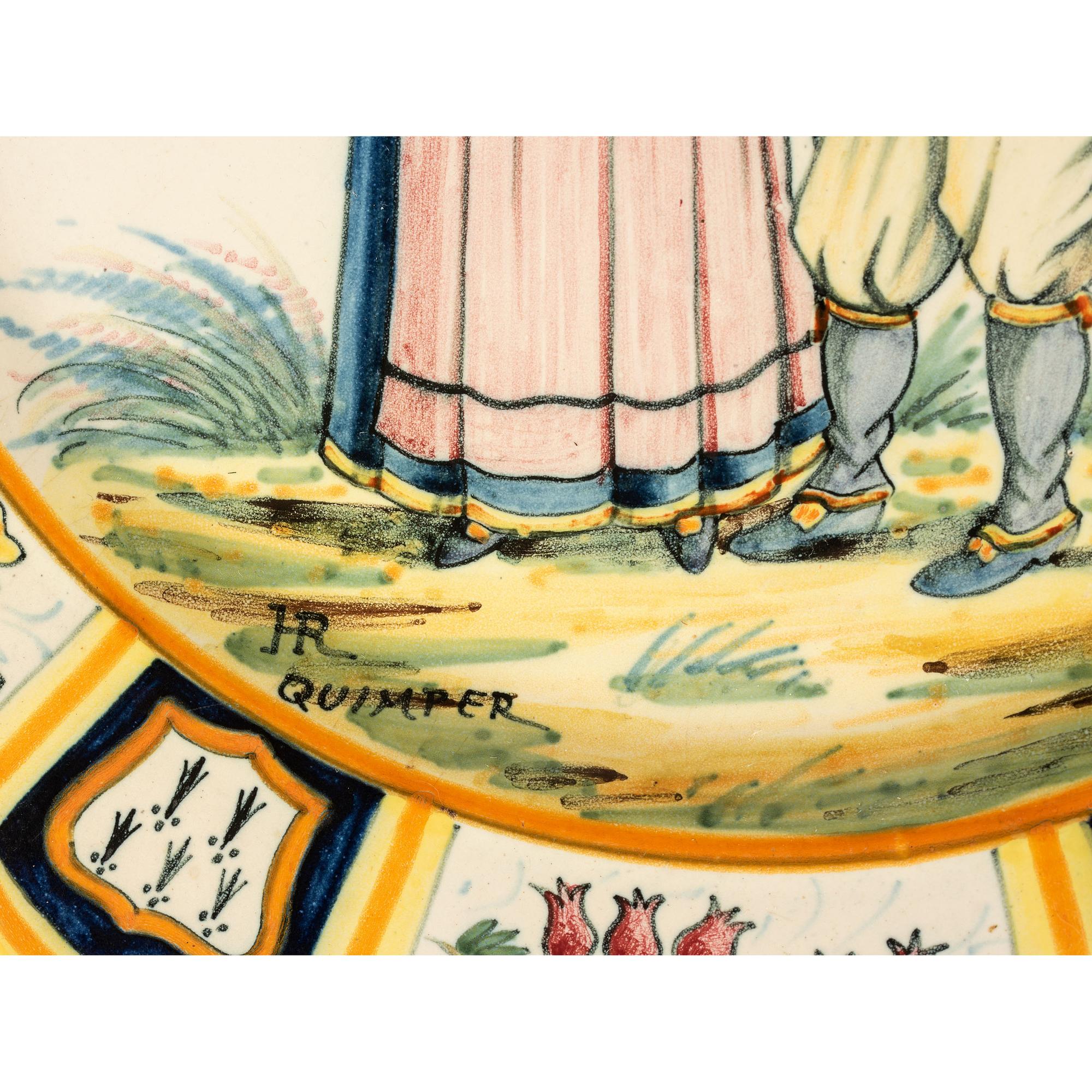 A Group of Quimper Faience Table Articles