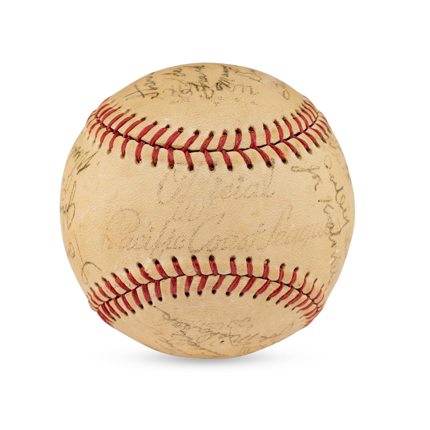 A 1946 Hollywood Stars Team Signed Autograph Baseball