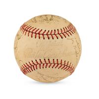 A 1946 Hollywood Stars Team Signed Autograph Baseball