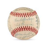 A 1949 Cincinnati Reds Team Signed Autograph Baseball (Beckett Authentication Services Letter of Authenticity)