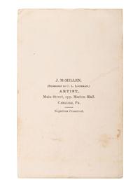 [EARLY PHOTOGRAPHY]. CDV of James Powell in tattered clothing. Carlisle, PA: J. McMillen, n.d.