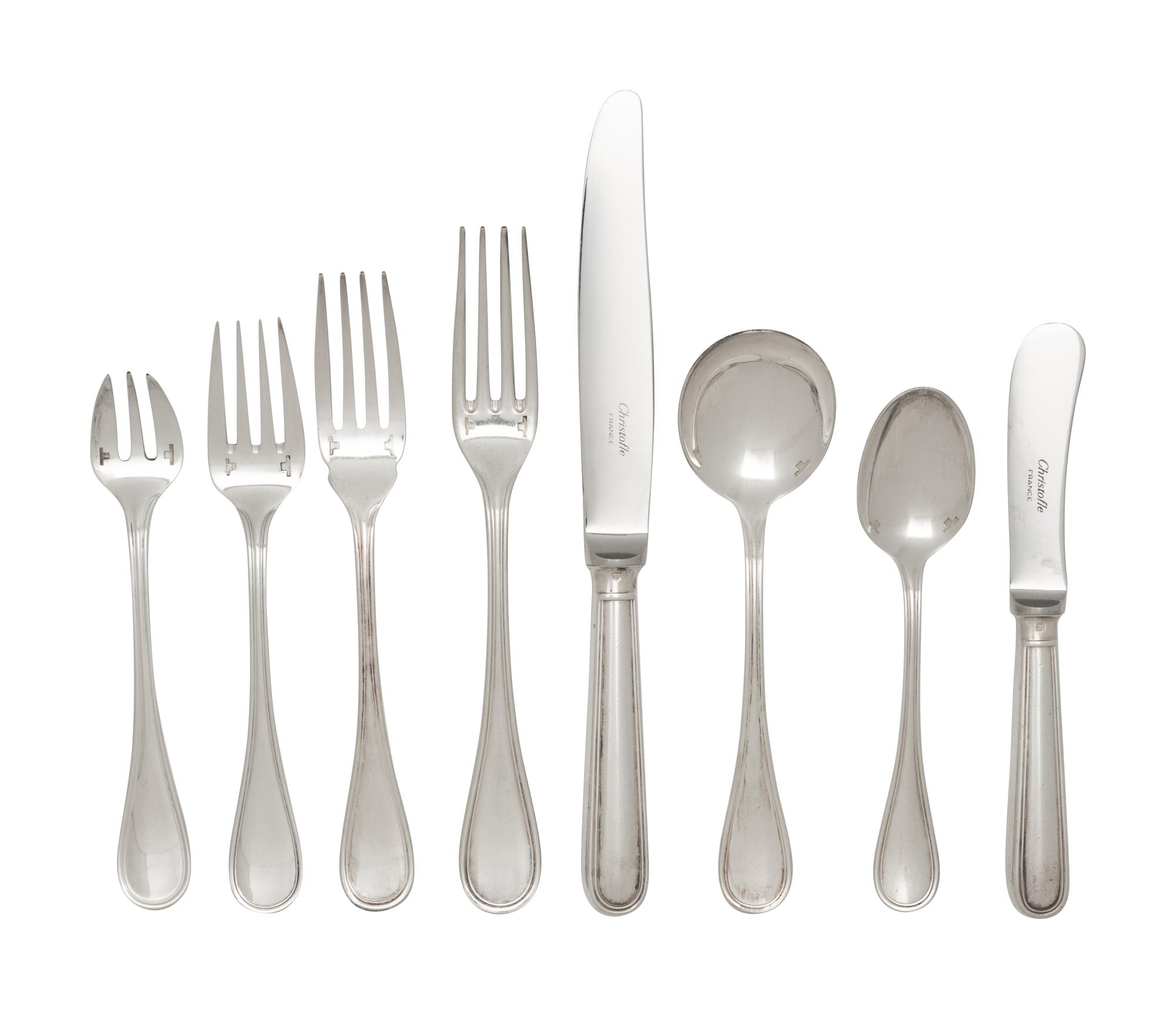 A Christofle Silver-Plate Flatware Service