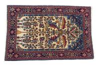 A Persian Tree-of-Life Wool Rug 62 1/2 x 43 inches. — 20TH CENTURY