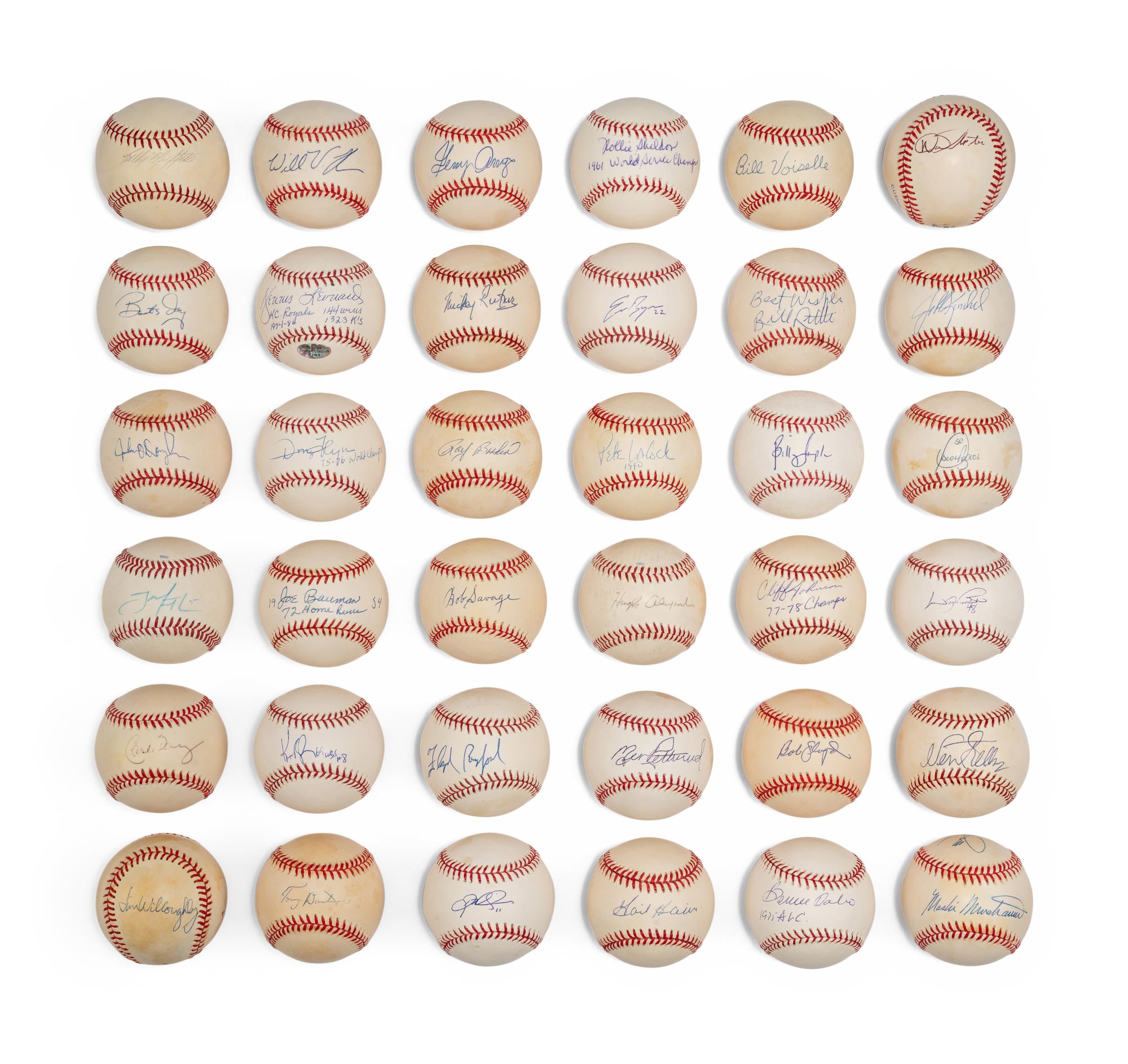 Bases Loaded Signed Autograph Baseball Group No. 13