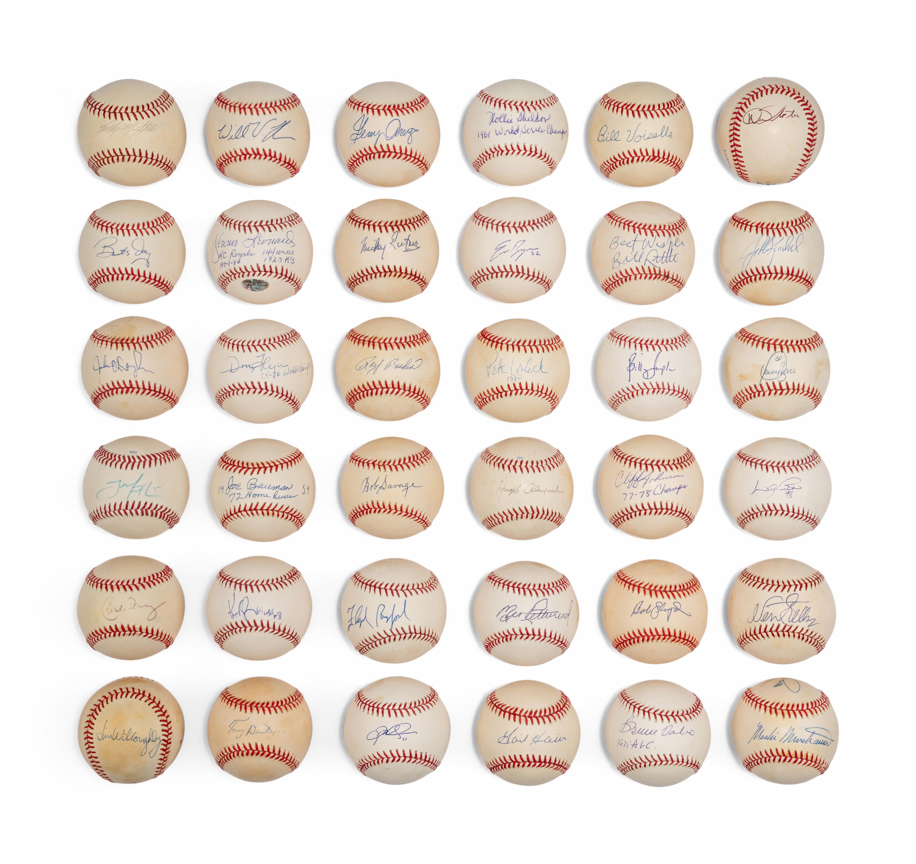 Bases Loaded Signed Autograph Baseball Group No. 13