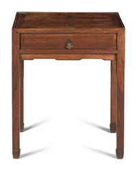 A Chinese Huanghuali and Mixed Hardwood Side Table, Early-Mid 20th Century 近代 黃花梨及硬木邊桌