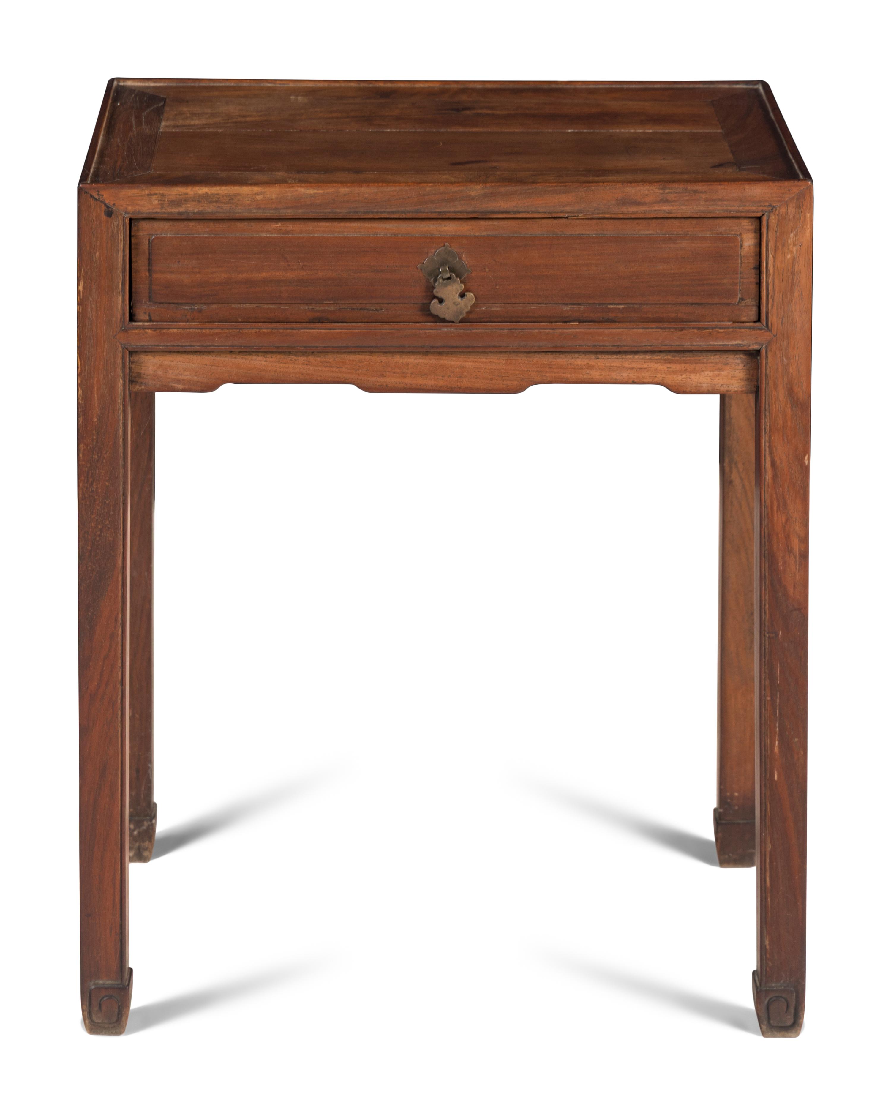 A Chinese Huanghuali and Mixed Hardwood Side Table, Early-Mid 20th Century 近代 黃花梨及硬木邊桌