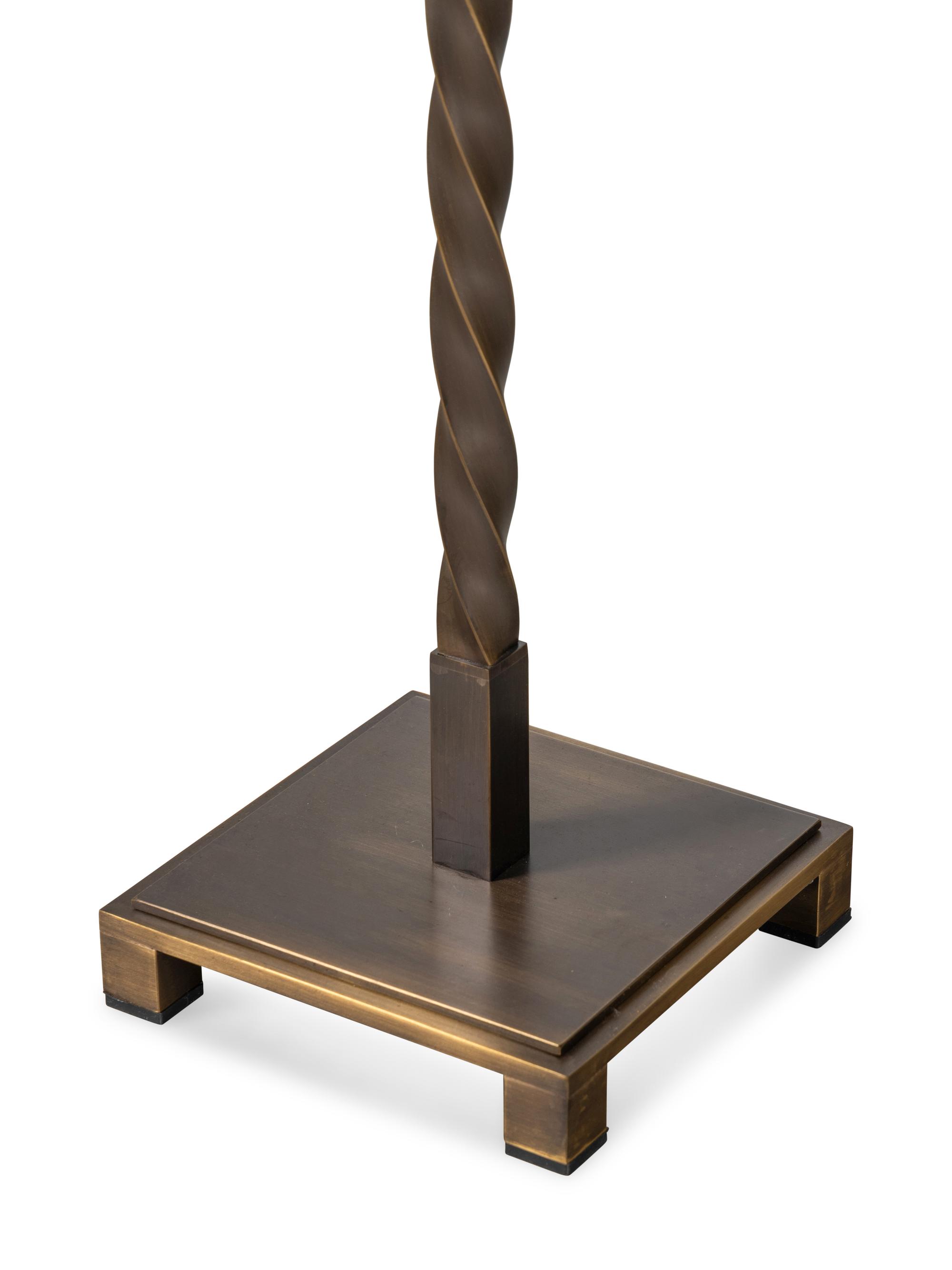 A Contemporary Italian Bronze Floor Lamp