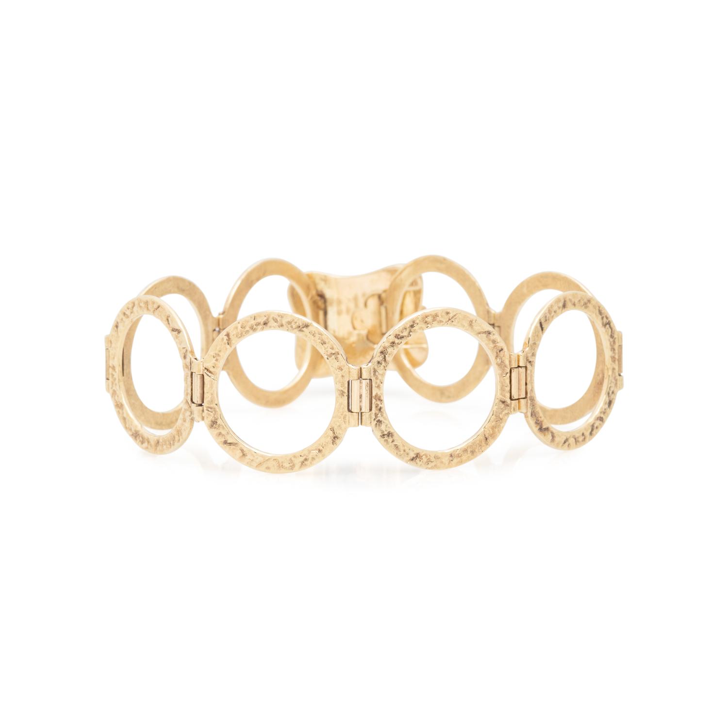 CONVERTIBLE YELLOW GOLD, EMERALD, DIAMOND AND ENAMEL RING/ BRACELET