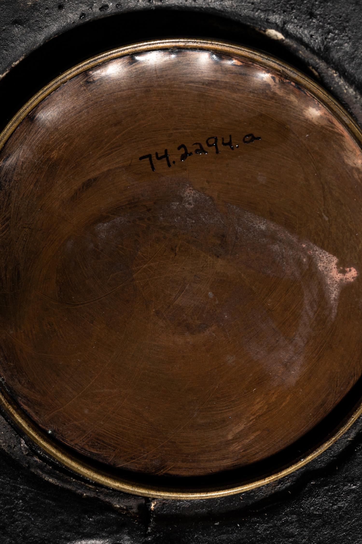 Two Japanese Mixed Metal Flower Arranging Pots, Usubata