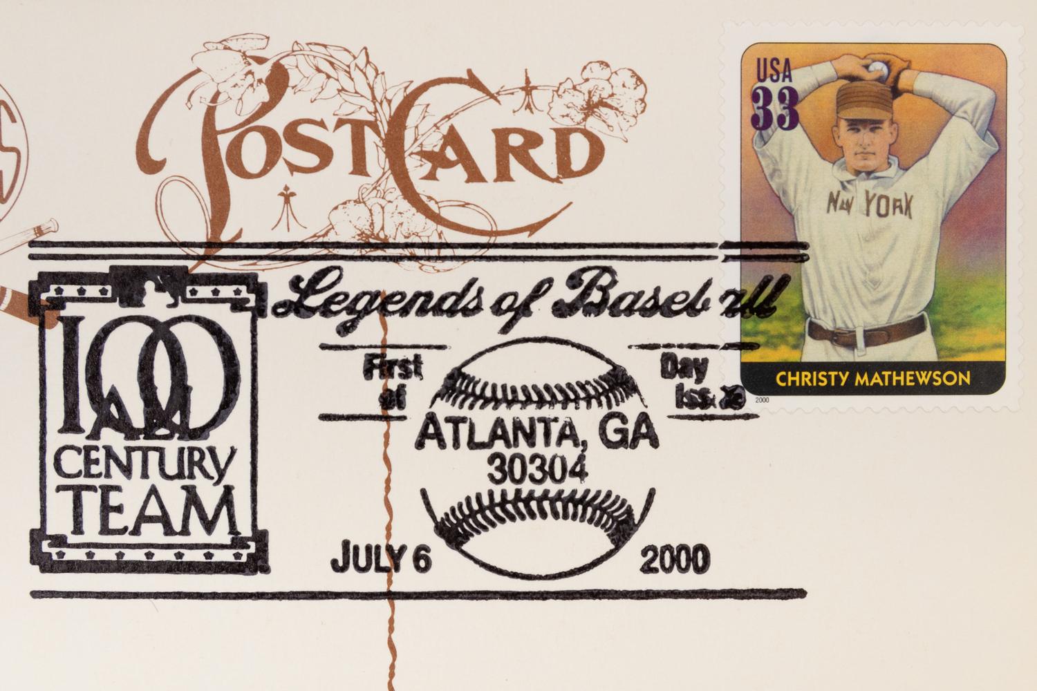 A Collection of 24 Legends of Baseball First Day of Issue Perez Steele Postcards,