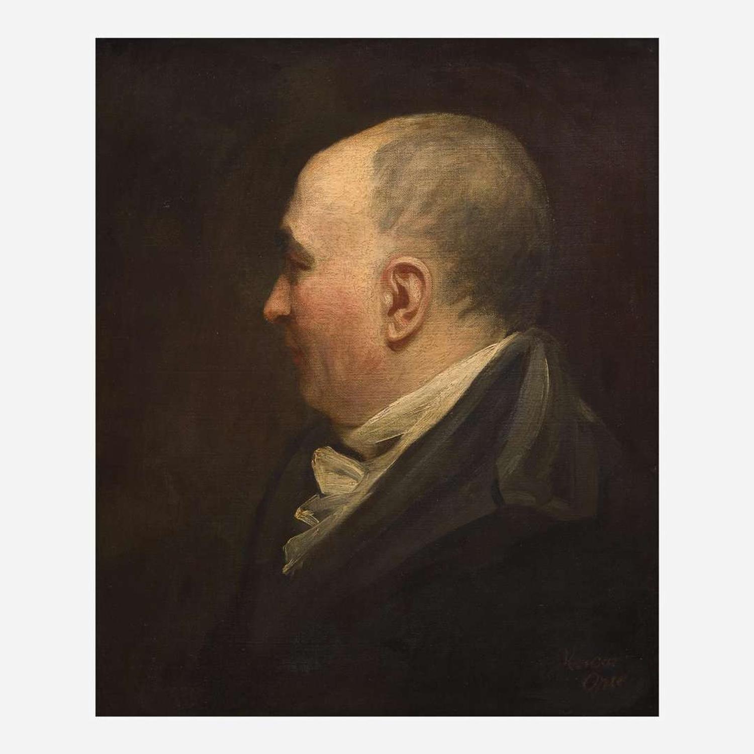 John Opie (British, 1761–1807) Portrait of a Gentleman in Profile, Possibly Dr. John Wolcot